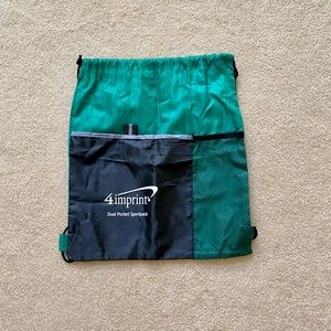 Dual Pocket Drawstring Tote